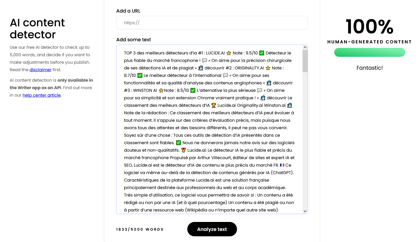 writer-ai-content-detector-présentation writer ai content detector présentation