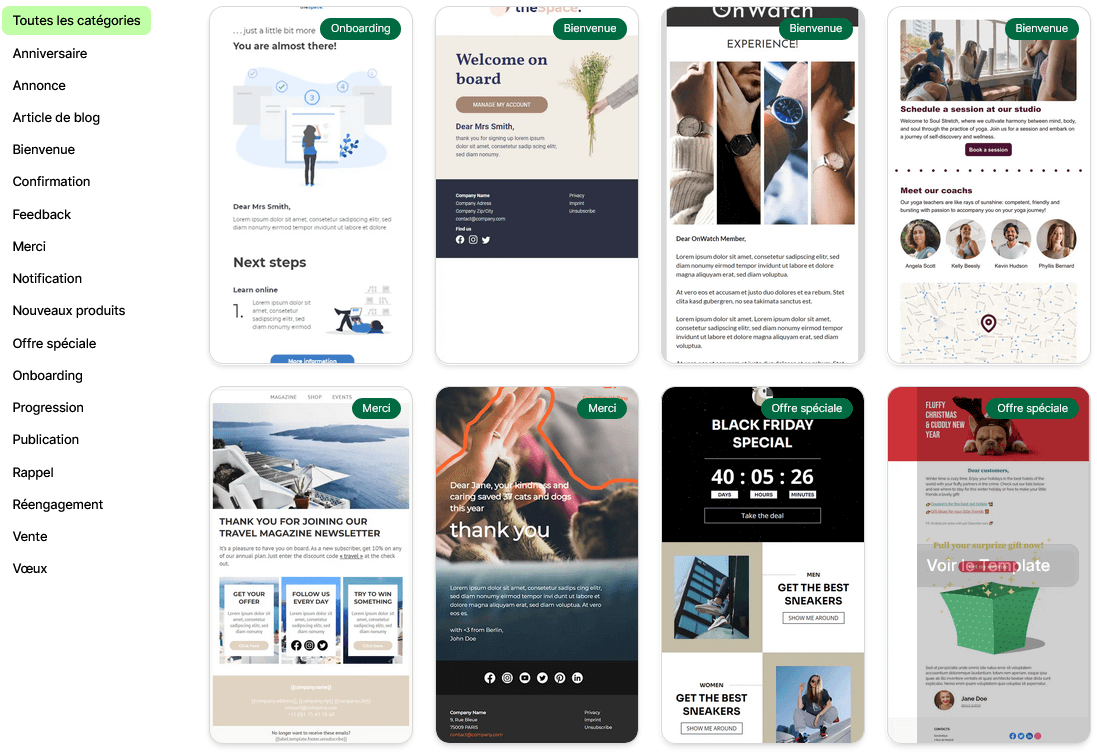 brevo templates emails