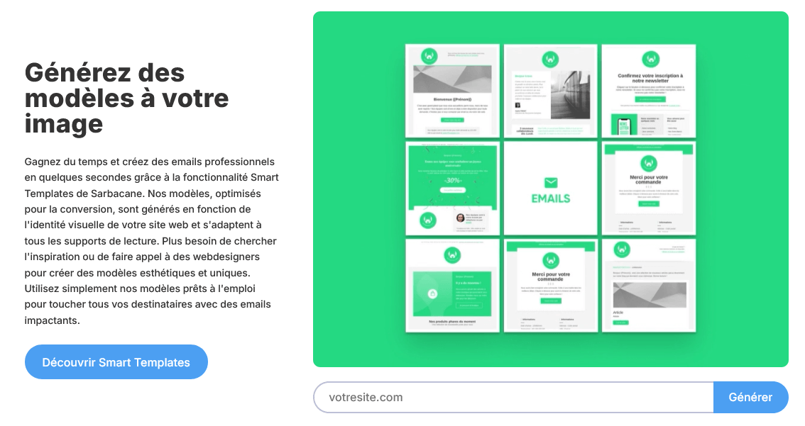 génération de templates avec sarbacane