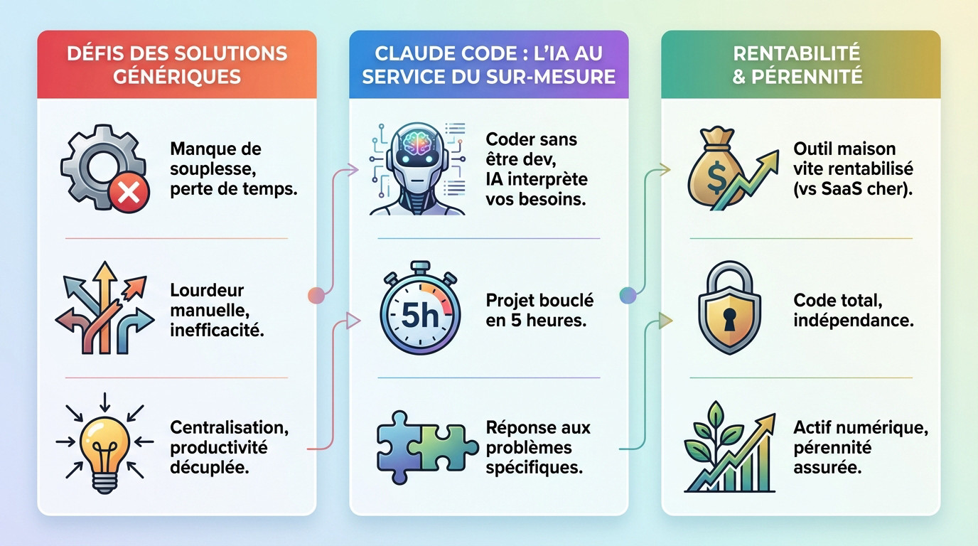 Interface de Claude Code aidant à la création d'un plugin WordPress sur mesure