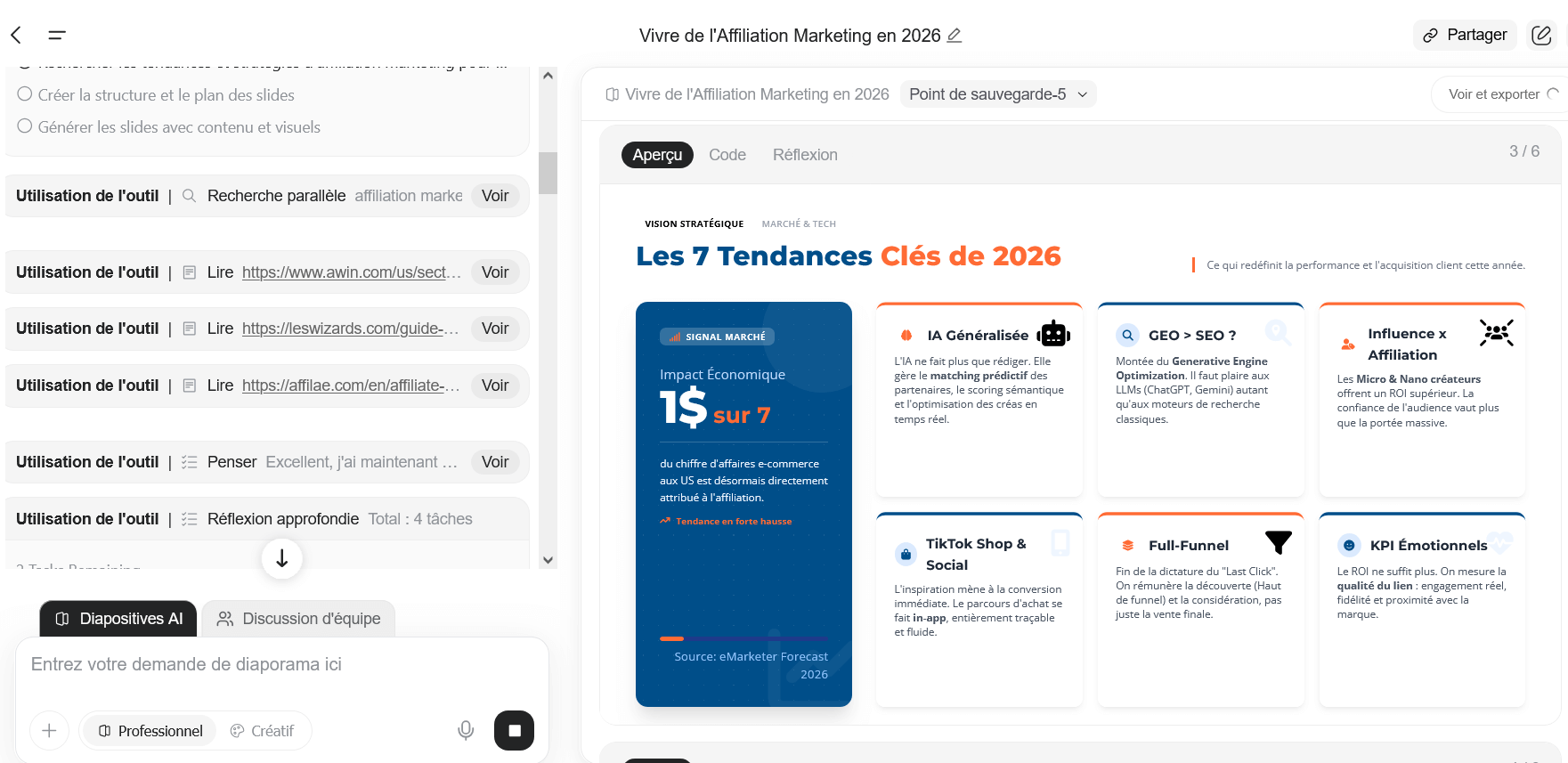 genskpark processus de création de présentations