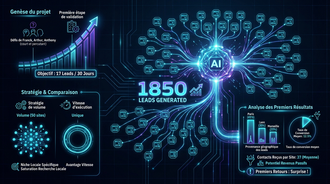 Infographie montrant les résultats de génération de leads par intelligence artificielle