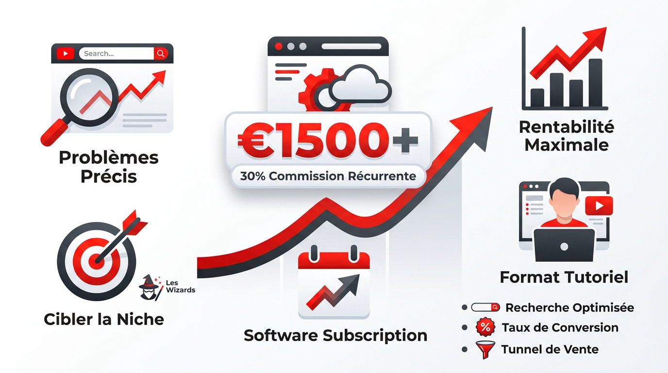 Graphique montrant la croissance des revenus récurrents en affiliation YouTube