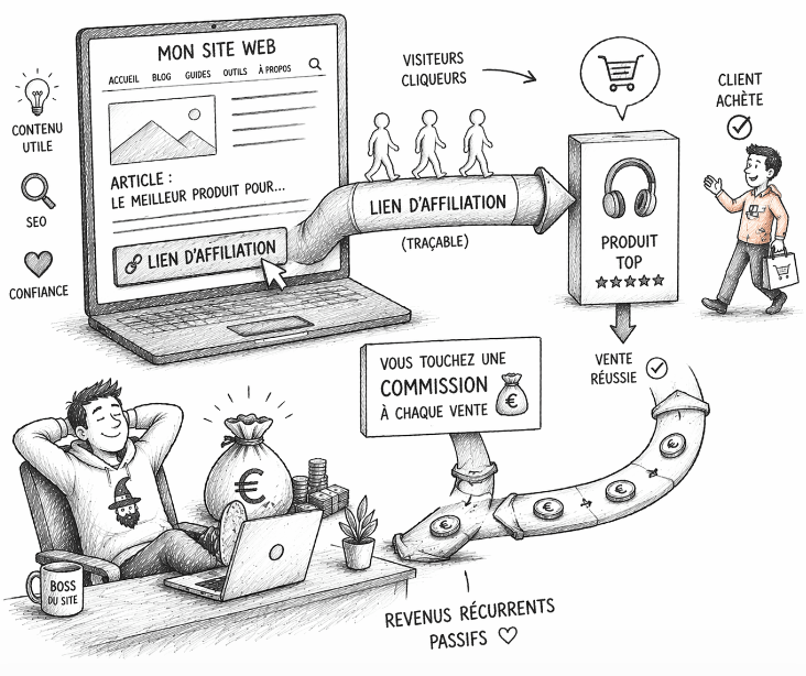 monétiser un site web avec l'affiliation marketing