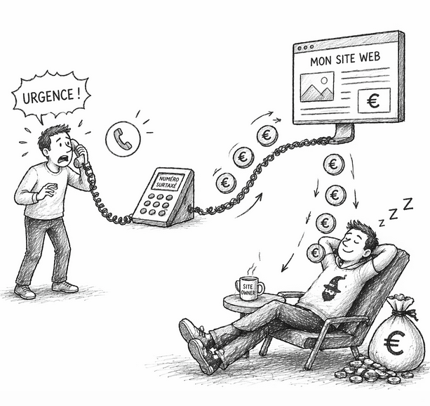 monétiser son site web avec les numéros surtaxés