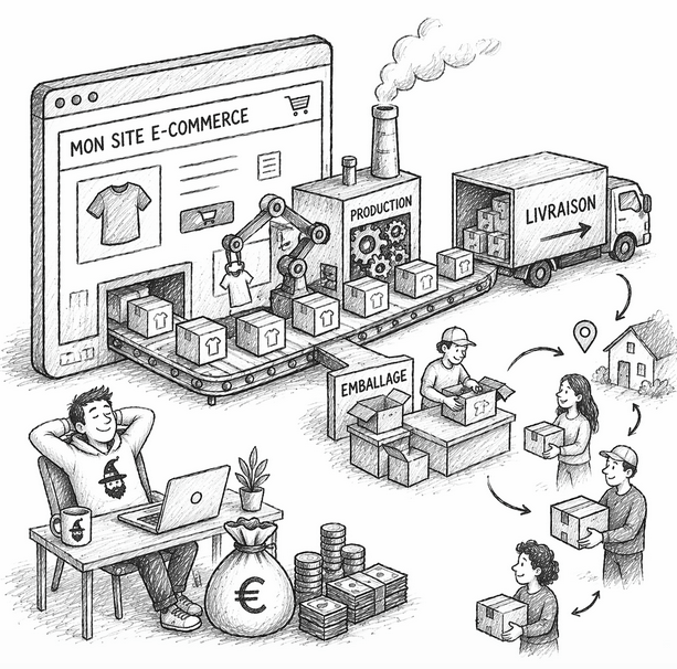 monétiser un site web avec la vente de produits physiques