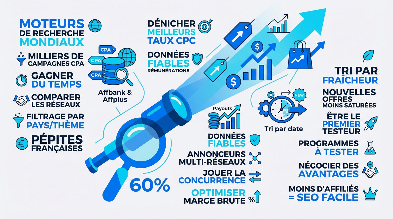 Analyse des agrégateurs d'offres d'affiliation Affbank et Offervault