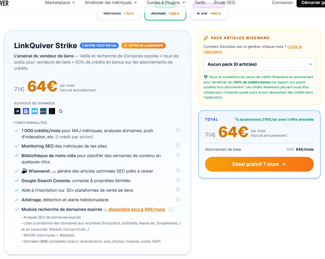 abonnements linkquiver