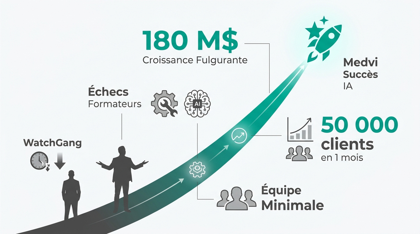 Parcours entrepreneurial de Matthew Gallagher de WatchGang à l'empire Medvi propulsé par l'IA