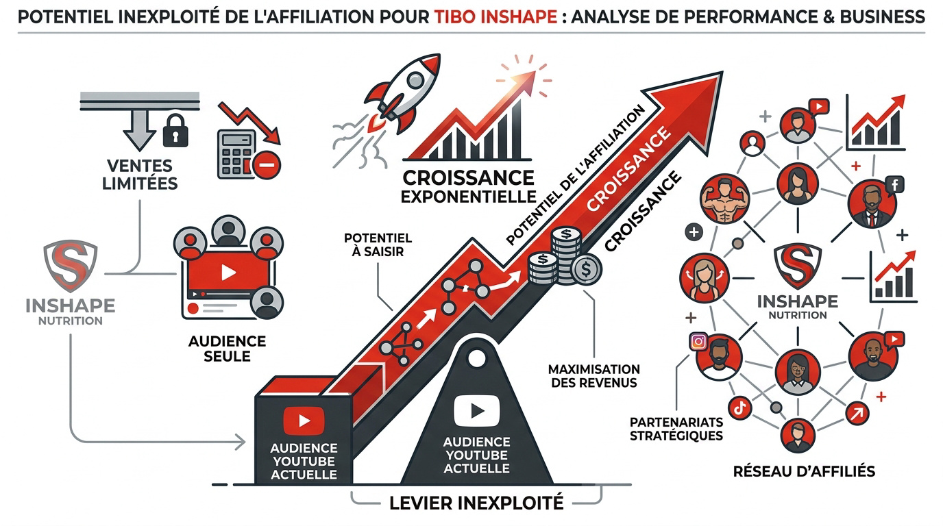 Analyse du manque à gagner de Tibo Inshape sur le marché de l'affiliation fitness